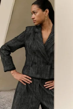 By bar Jassen*adina twill blazer | jet black