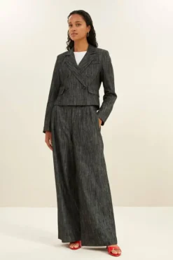 By bar Jassen*adina twill blazer | jet black