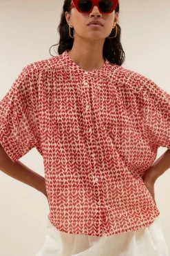 By bar Blouses*alex love blouse | love print