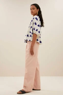 By bar Blouses*avelon ikat blouse | blue ikat