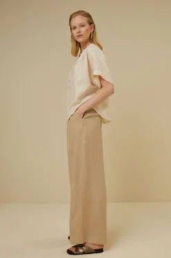 By bar Blouses*axel geo blouse | chalk