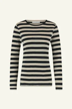 By bar Tops & Shirts*basic ls big stripe top | midnight