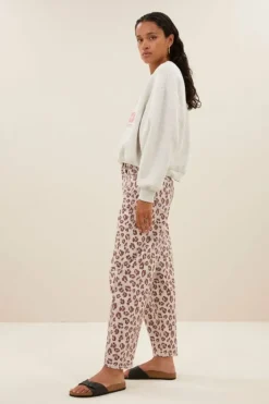 By bar Jeans|Broeken*begum pink cheetah pants | pink cheetah print