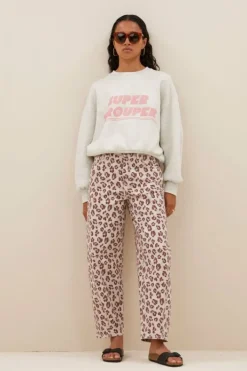 By bar Jeans|Broeken*begum pink cheetah pants | pink cheetah print