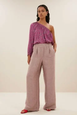 By bar Broeken*benji gloss pants | mellow rose