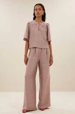 By bar Broeken*benji gloss pants | mellow rose