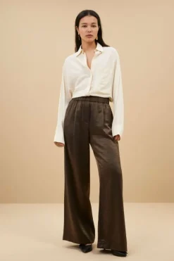 By bar Broeken*benji metallic pants | bronze