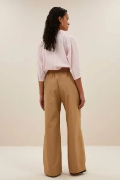 By bar Broeken*benji poplin pants | camel