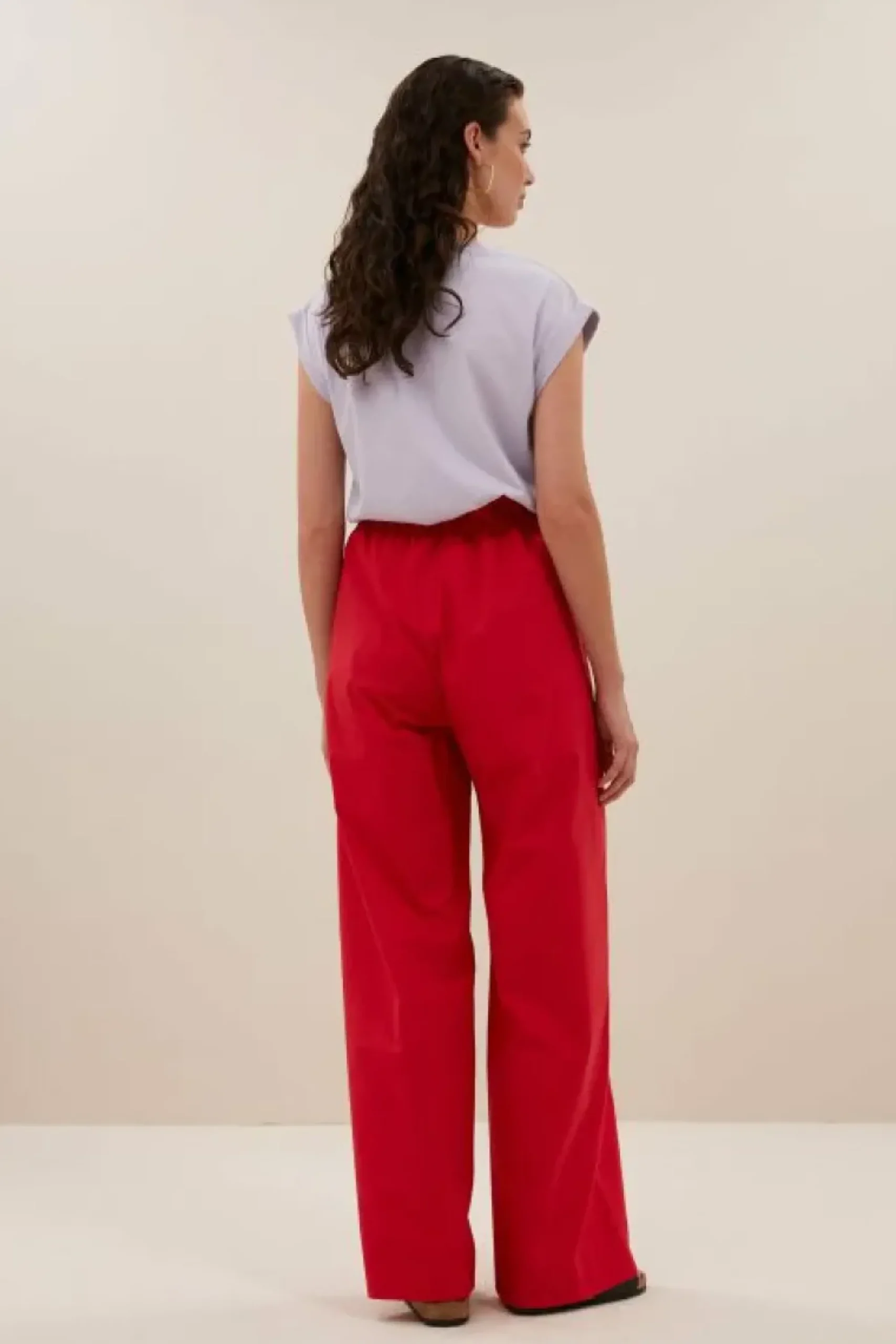 By bar Broeken*benji poplin pants | lipstick