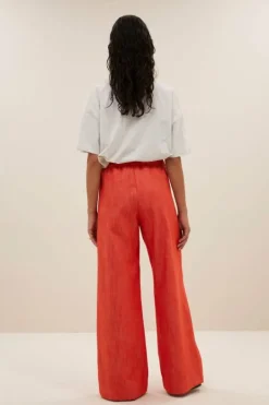 By bar Broeken*benji twill pants | poppy red