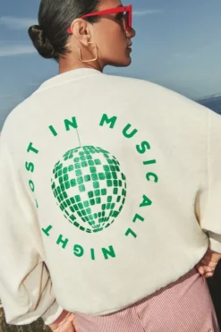 By bar Sweaters|Truien*bibi disco sweater | oyster melee