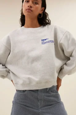 By bar Sweaters|Truien*bibi heavy sweater | light grey melee