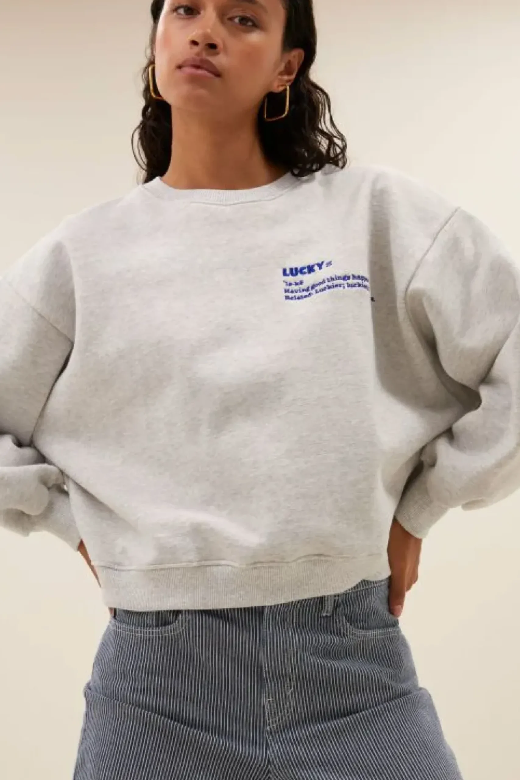 By bar Sweaters|Truien*bibi heavy sweater | light grey melee