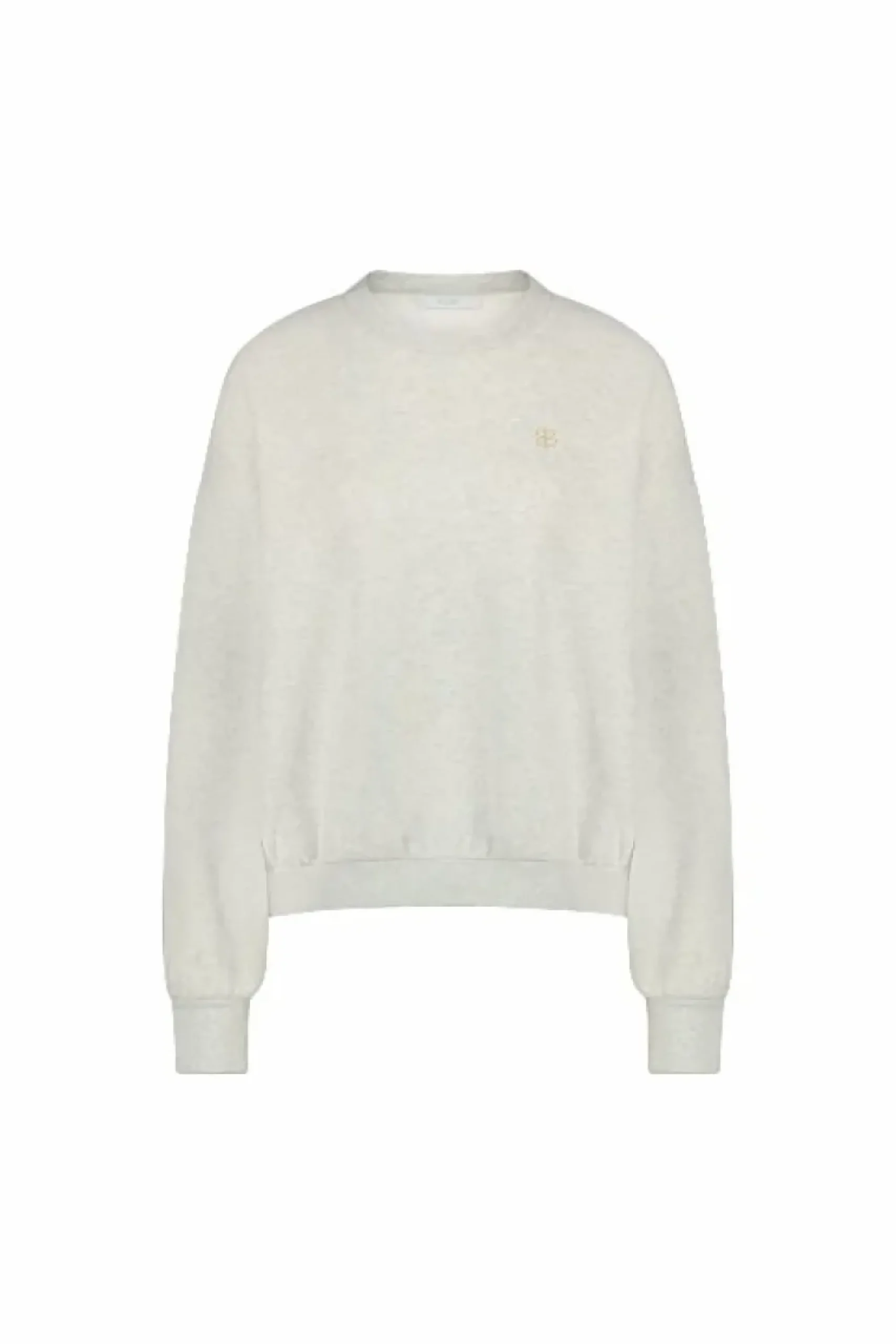 By bar Sweaters|Truien*bibi logo sweater | light grey melee