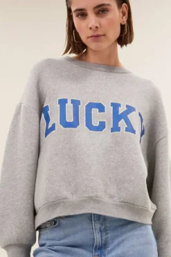 By bar Sweaters|Truien*bibi lucky sparkle sweater | grey melee