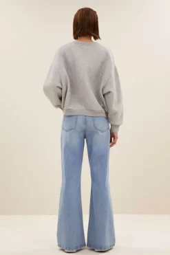 By bar Sweaters|Truien*bibi lucky sparkle sweater | grey melee