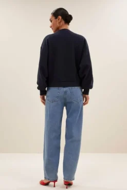 By bar Sweaters|Truien*bibi patchwork sweater | midnight