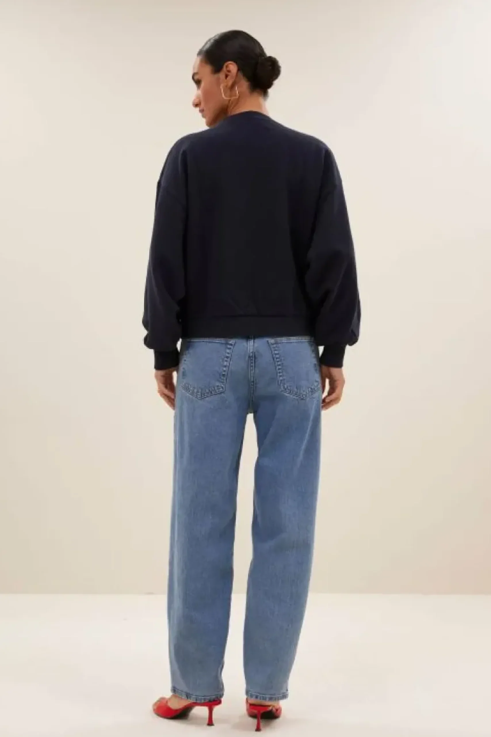 By bar Sweaters|Truien*bibi patchwork sweater | midnight