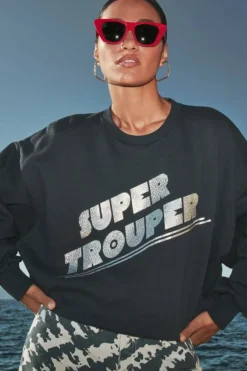 By bar Sweaters|Truien*bibi super sweater | uniform blue