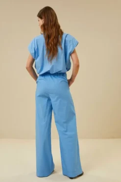 By bar Blouses*bieke poplin blouse | aquarius