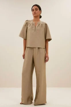 By bar Blouses*blake gloss blouse | gold