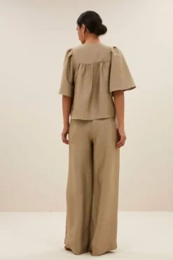 By bar Blouses*blake gloss blouse | gold