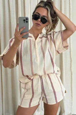 By bar Blouses*bo athia blouse | grenache