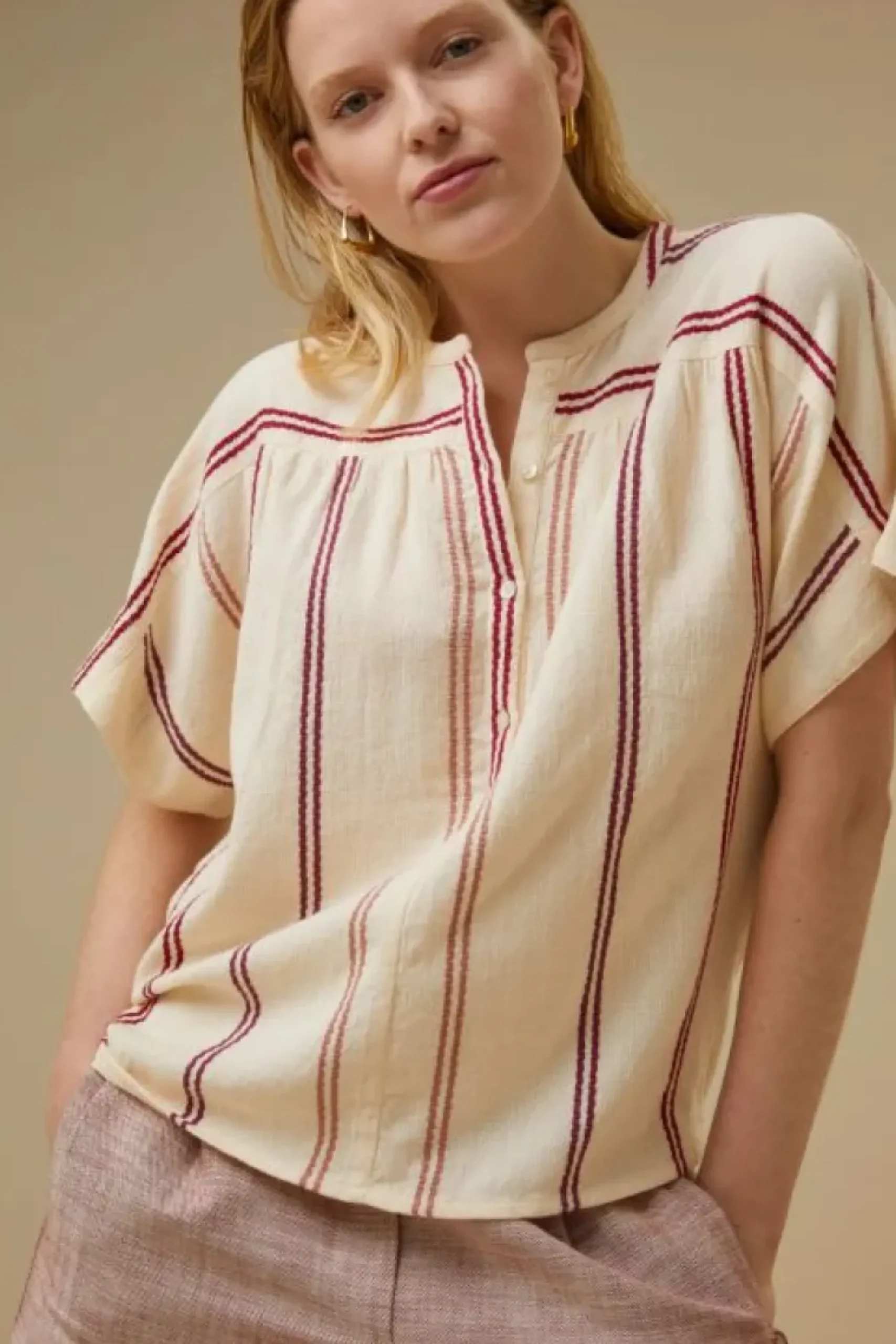 By bar Blouses*bo athia blouse | grenache
