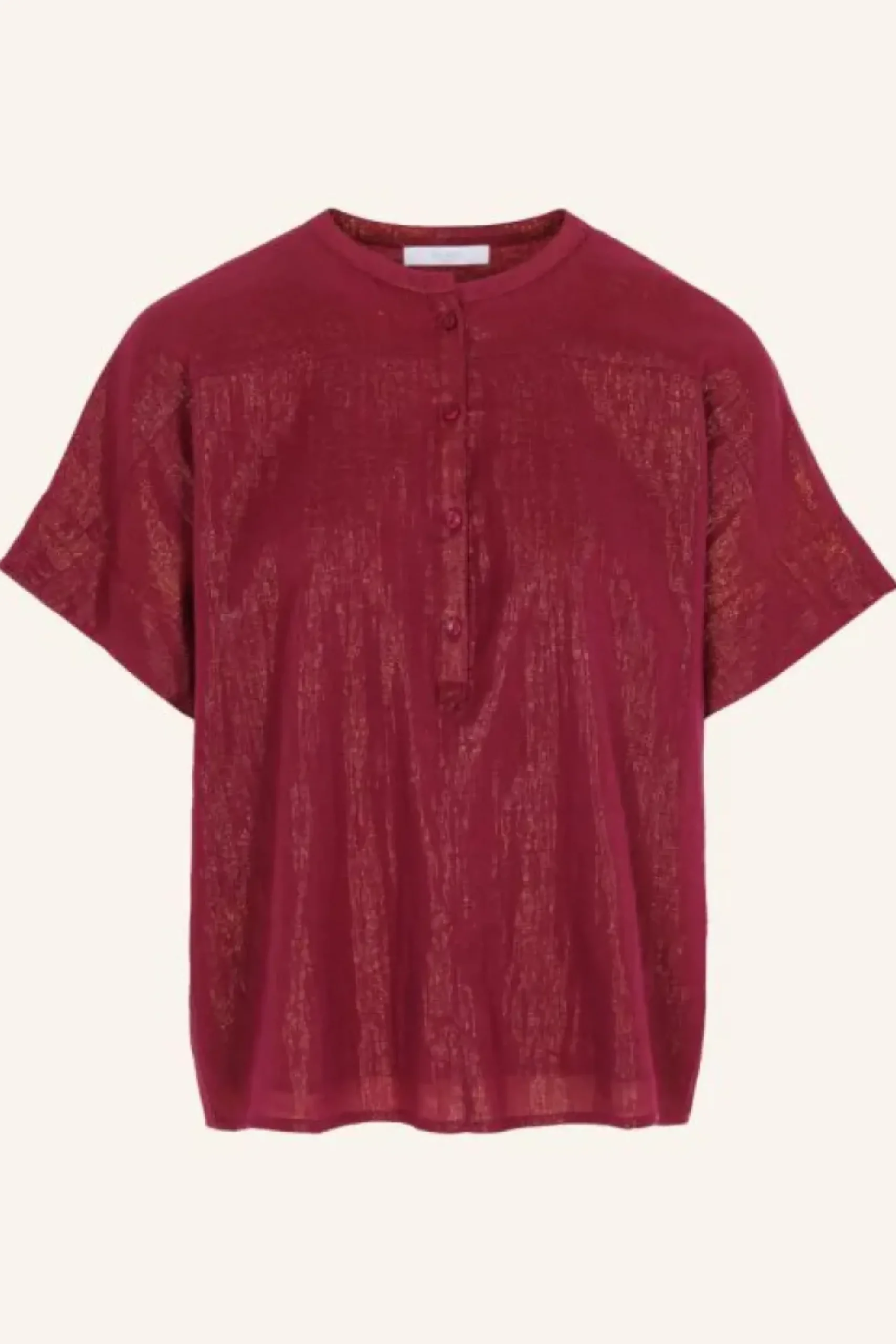 By bar Blouses*bo metallic blouse | grenache