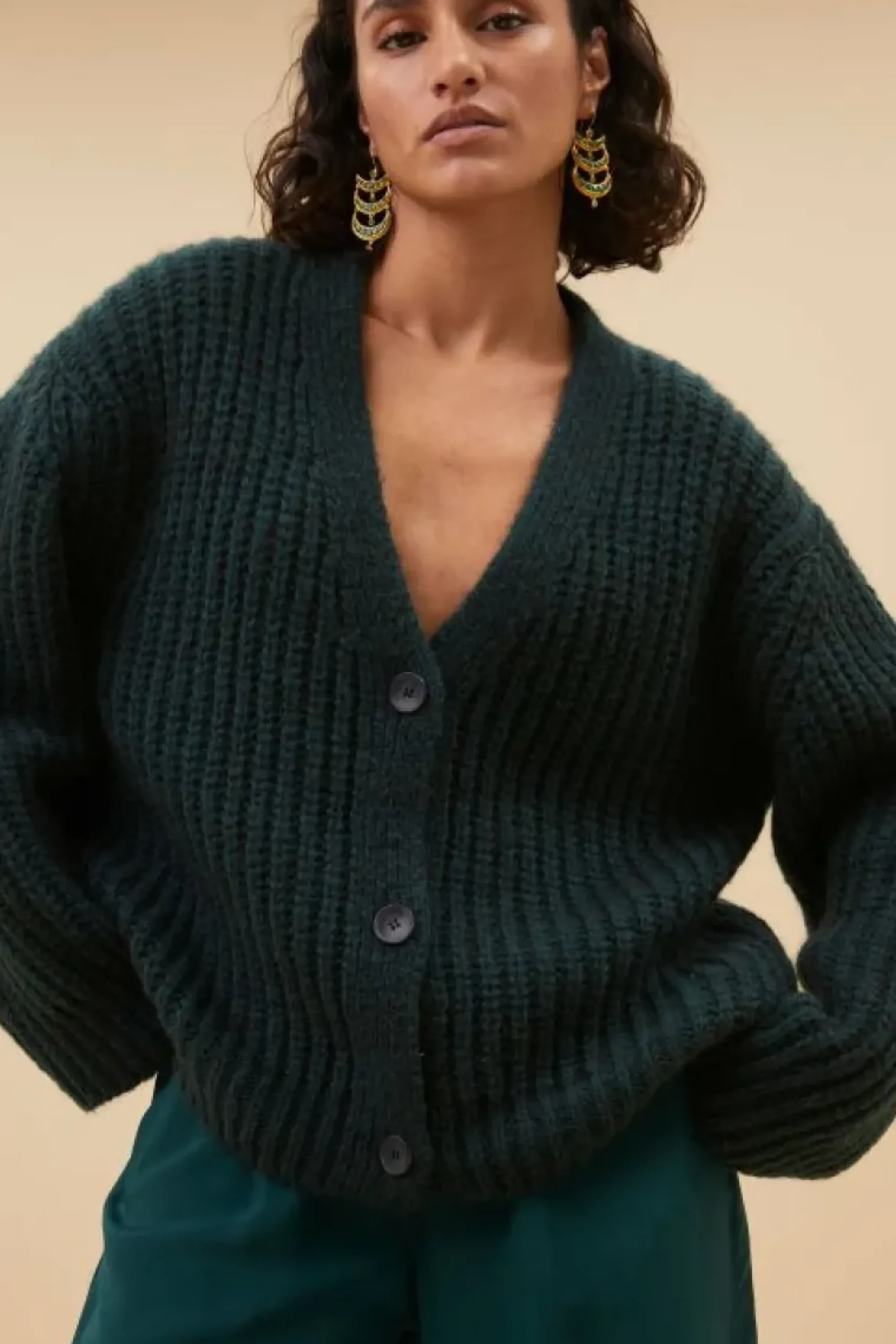 By bar Vesten*bobbi cardigan | dark green