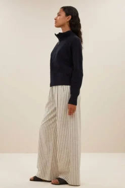 By bar Truien*boxy beau cotton pullover | midnight