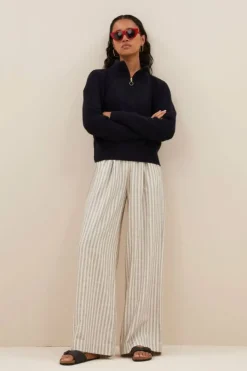 By bar Truien*boxy beau cotton pullover | midnight