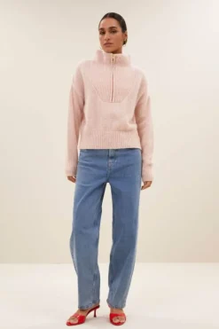 By bar Truien*boxy beau pullover | light pink
