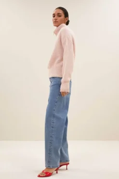 By bar Truien*boxy beau pullover | light pink