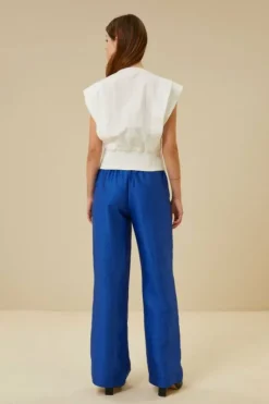 By bar Blouses*cathy poplin blouse | white