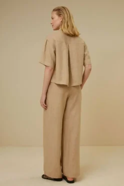 By bar Blouses*cris linen blouse | latte