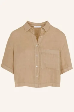 By bar Blouses*cris linen blouse | latte