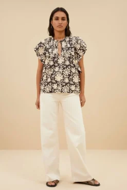 By bar Blouses*danee veda blouse | veda print