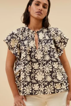 By bar Blouses*danee veda blouse | veda print