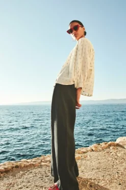 By bar Broeken*eli linen pants | midnight