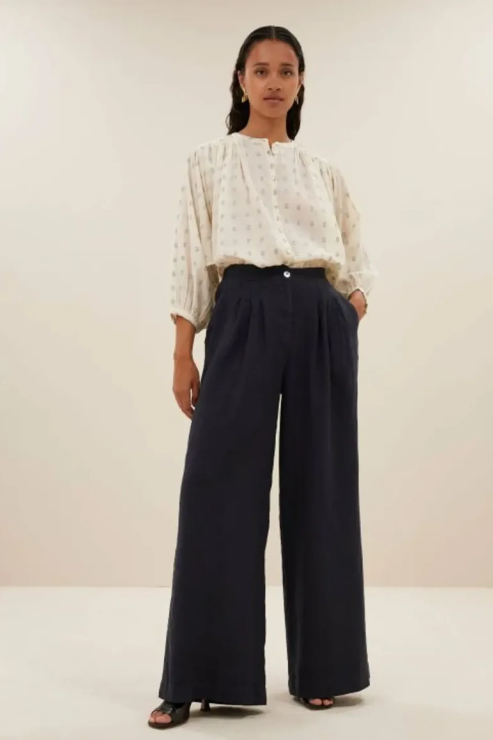By bar Broeken*eli linen pants | midnight