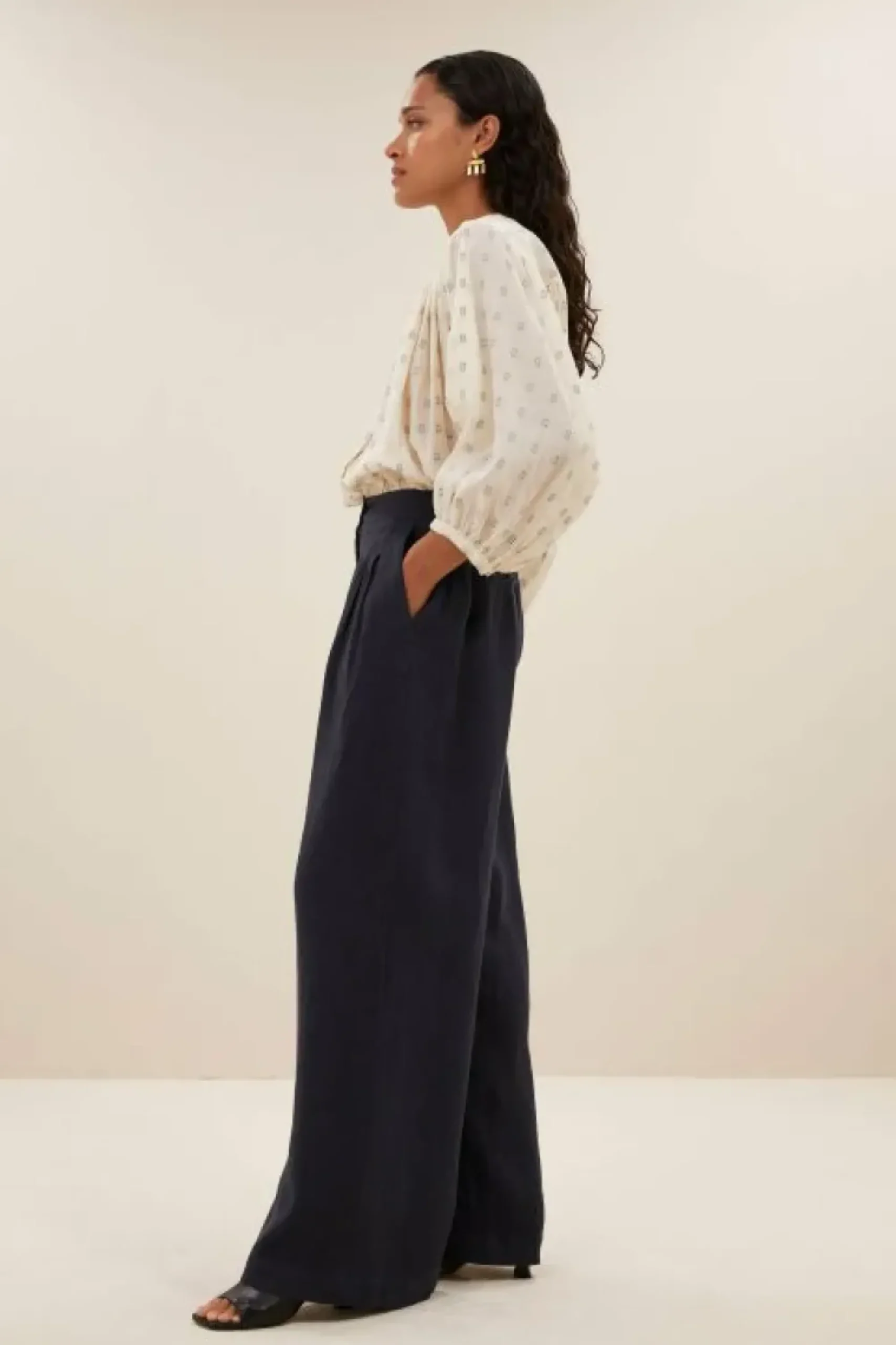 By bar Broeken*eli linen pants | midnight