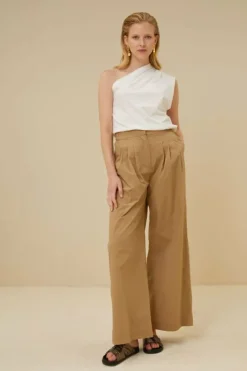 By bar Broeken*eli poplin pant | camel