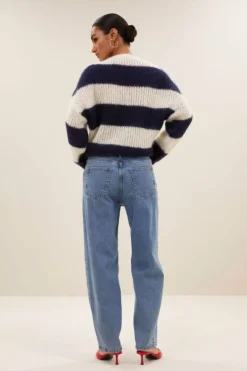 By bar Truien*evi stripe pullover | midnight big stripe