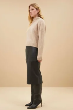 By bar Rokken*frenkie leather skirt | black