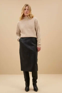 By bar Rokken*frenkie leather skirt | black