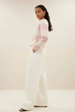 By bar Truien*gwen big stripe pullover | pink big stripe