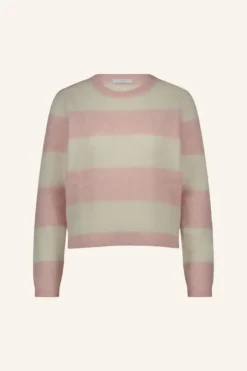 By bar Truien*gwen big stripe pullover | pink big stripe