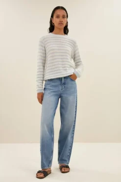 By bar Truien*gwen thin stripe pullover | blue thin stripe