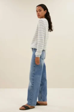 By bar Truien*gwen thin stripe pullover | blue thin stripe